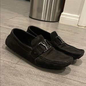 Louis Vuitton Black Leather Loafers